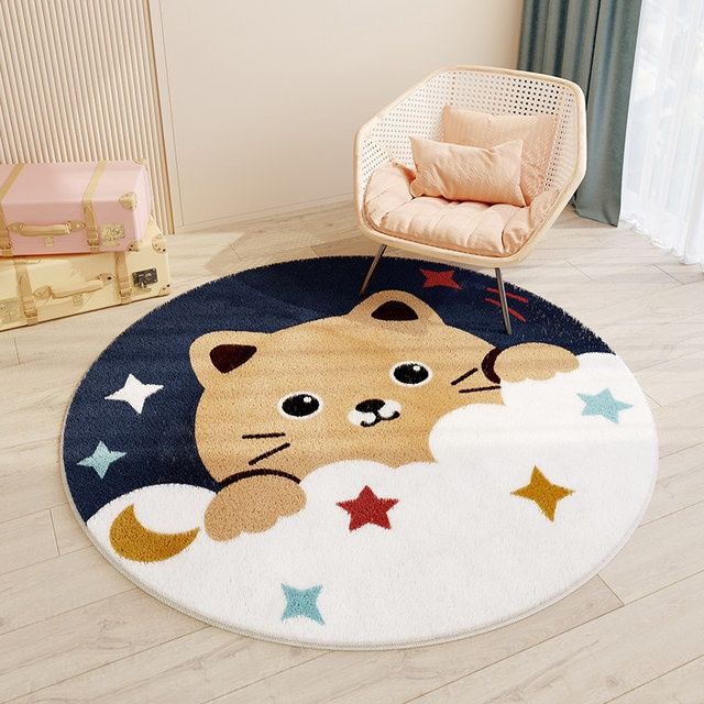 Children's Room Round Cashmere Rug