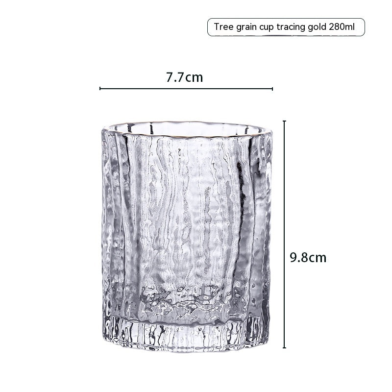 Textured Elegance: Glass Tumbler