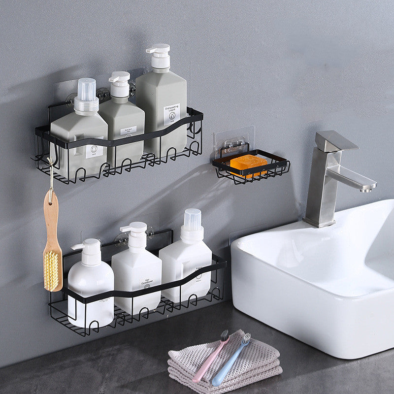 Midnight Organiser: Black Shower Storage Caddy