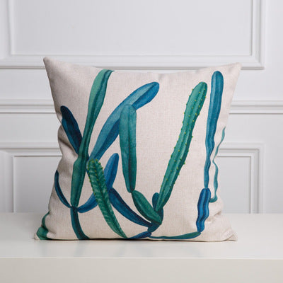 Tropical Verde Embrace Hand-Painted Pillowcase