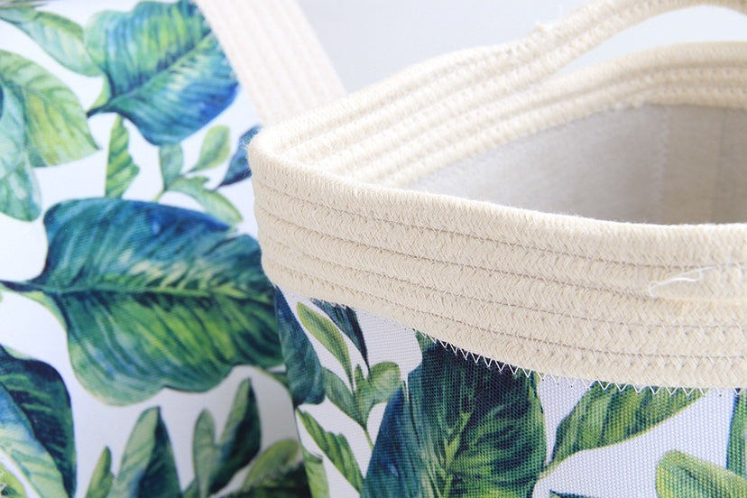 Folding Fabric Flora: Household Laundry Basket