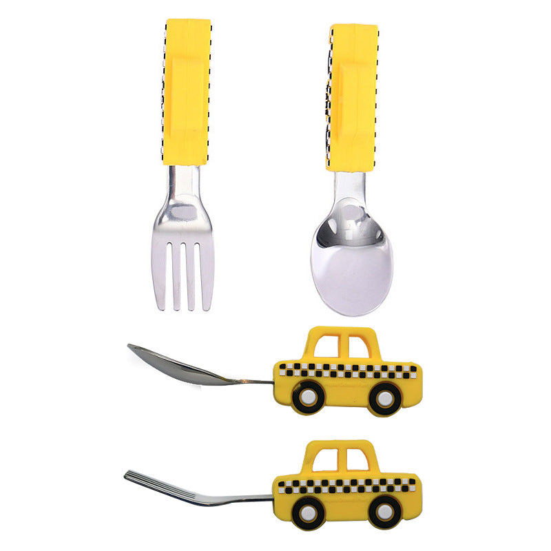 Charm Chums: Cute Cartoon Children's Silicone Cutlery