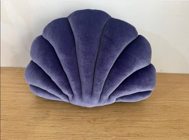 Ocean Bloom: Vibrant Shell-Shaped Cushions