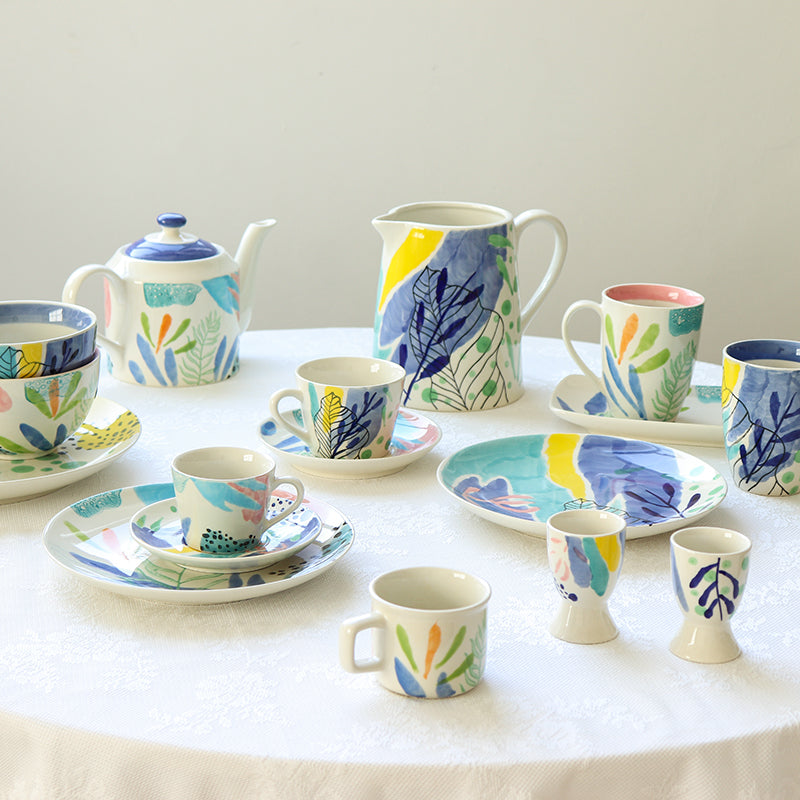 Aquarelle Bliss: Hand Painted Porcelain Tableware