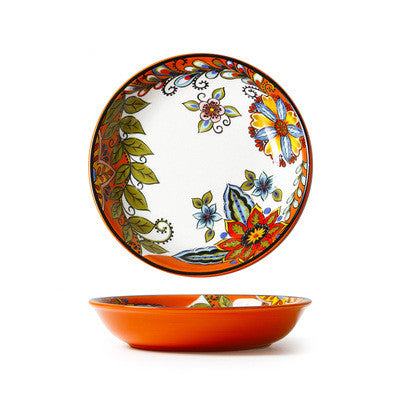 Blossom Bounty: Vibrant Floral Ceramic Tableware