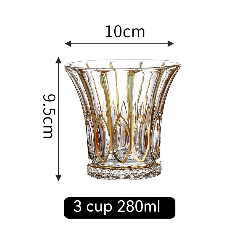 Golden Trim Whiskey Glass