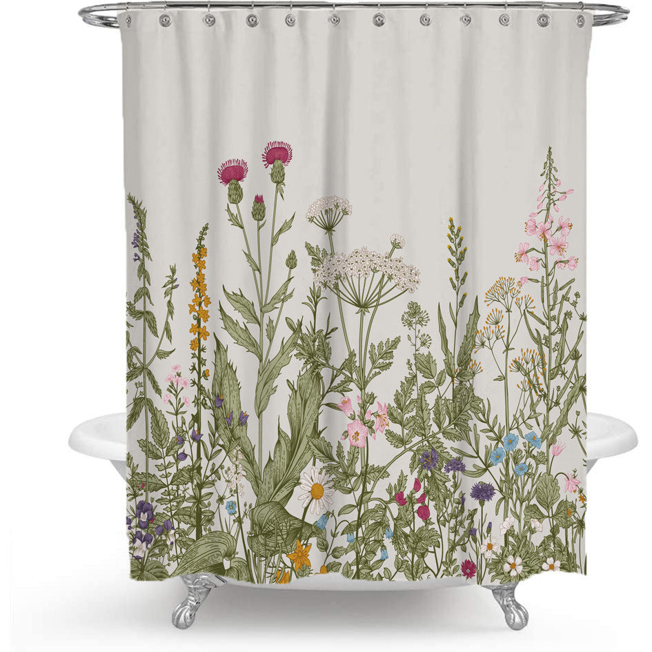 Botanical Bliss: Nature-Inspired Shower Curtain