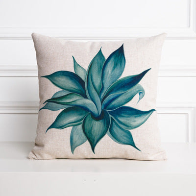 Tropical Verde Embrace Hand-Painted Pillowcase