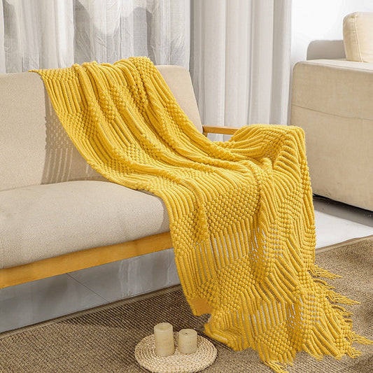 Warm Hue Cozy Coloured Throw Blanket