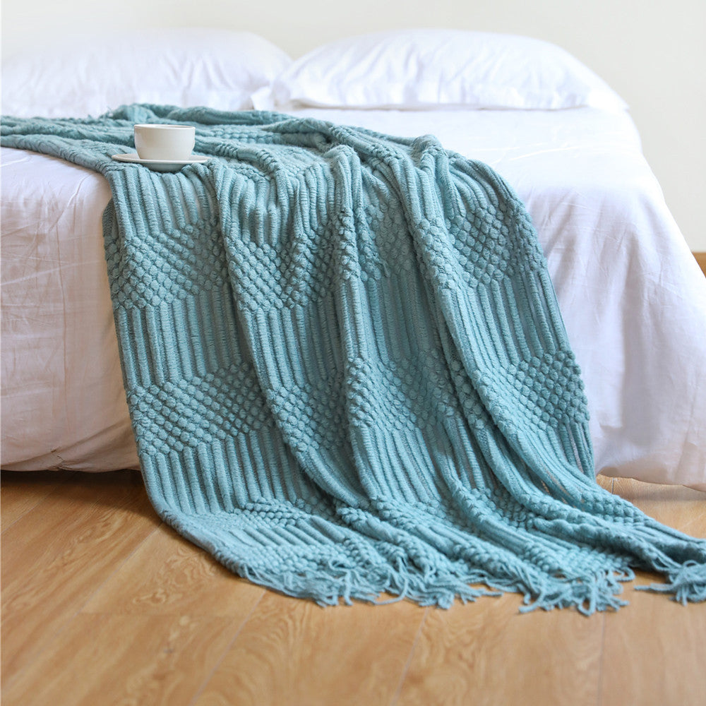 Textured Spectrum Throw Blanket